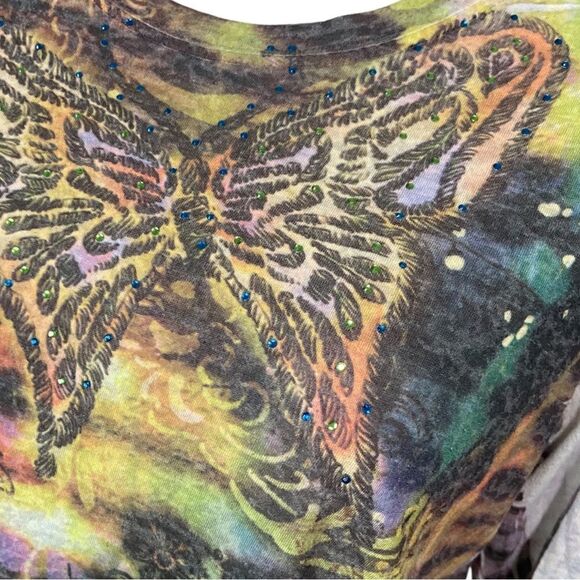 Avenue Butterfly Rhinestone Tee Plus Size 18/20 - Picture 9 of 13